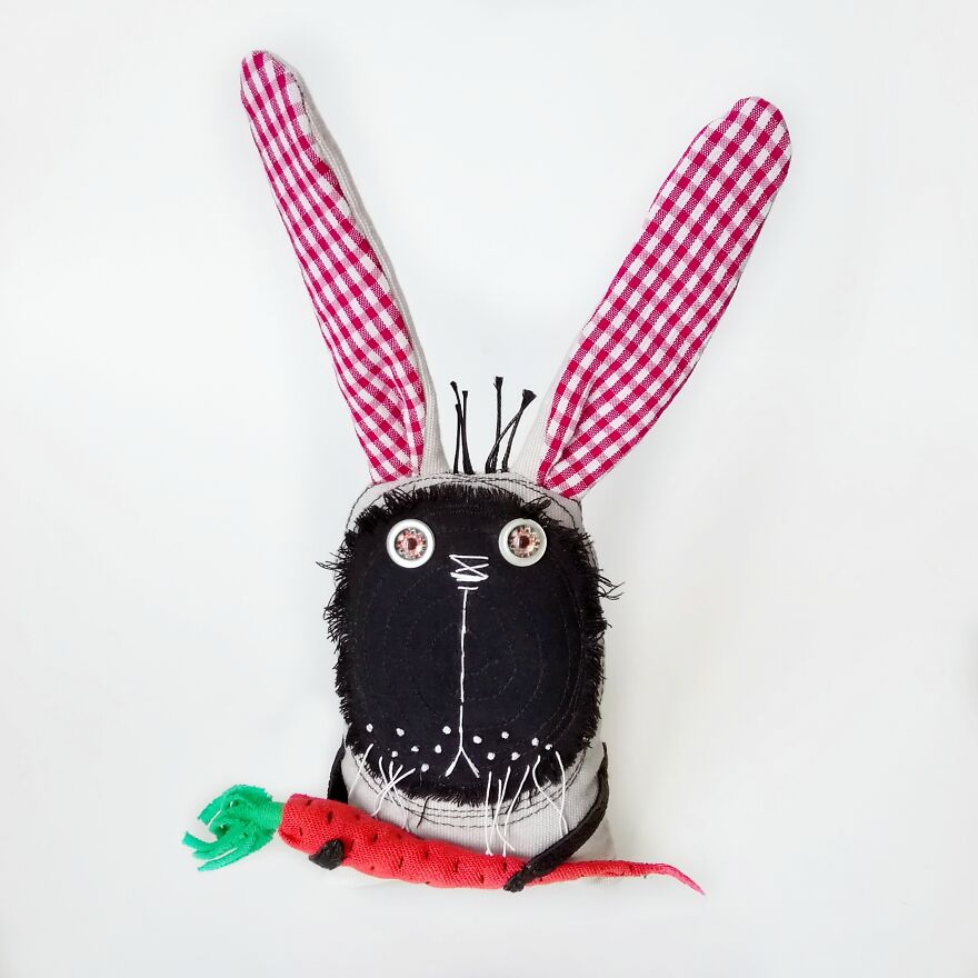 My Bunnies And Rabbits That I Made From Different Fabrics (36 Pics)