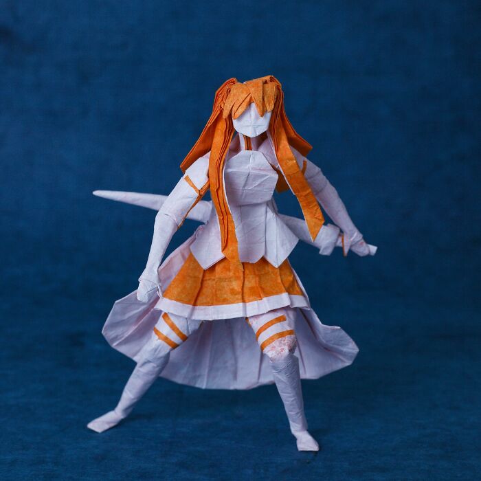 I Folded This Origami Asuna From One Uncut Square Of Paper, Figured This Sub Might Enjoy