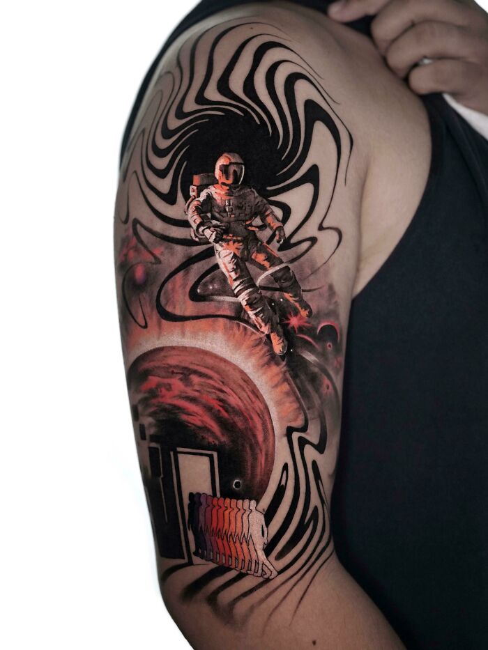 Tattoos by Andrew Scott - 【﻿Dead Space】 Fun one from my flash for  @exxtrachrisspy , thanks man! What is it about space stuff that makes for  good tattoo subject matter?? By: 𝕬𝖓𝖉𝖗𝖊𝖜