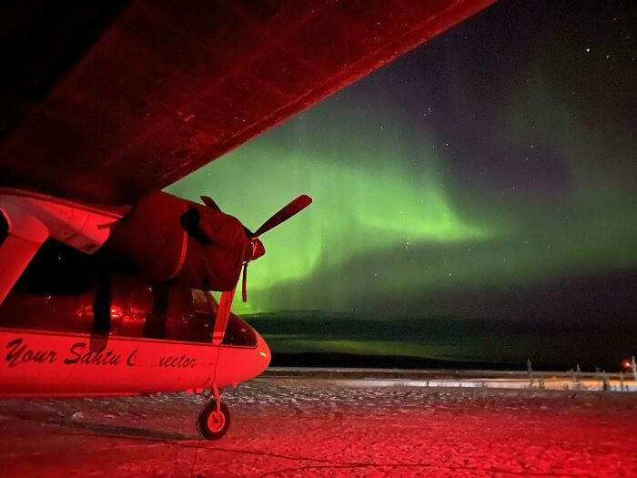 I Work With A Canadian Airline In The North. Showed Up To Work One Morning With This Stunning View