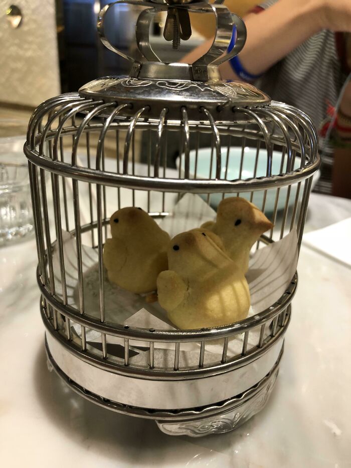 Caged Chicken Buns In Hong Kong