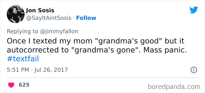 man accidentally texted his mom that grandmother is gone 