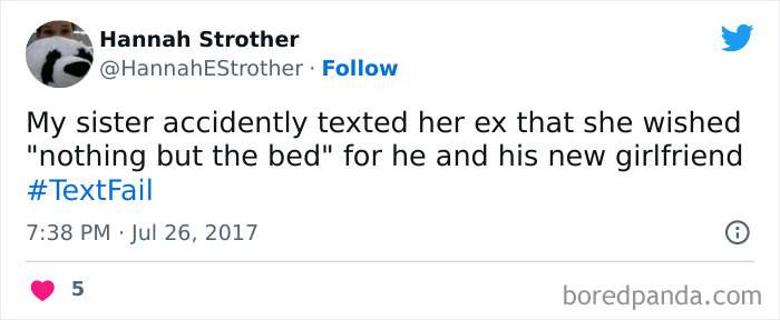 tweet about woman saying "bed" instead of a "bad"