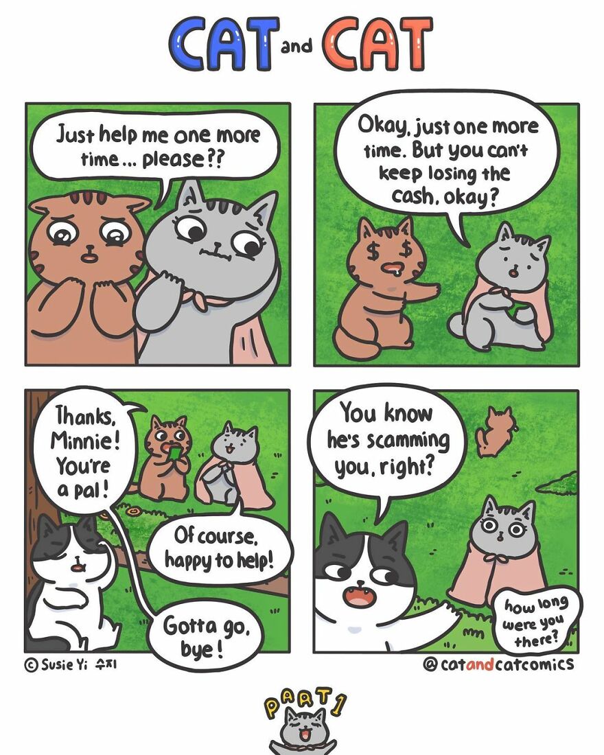 Artist Illustrates Hilarious Comics About The Lives Of Cats