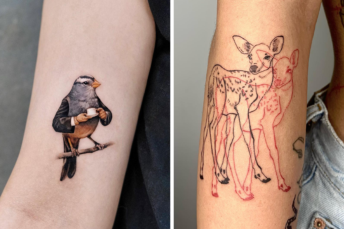 Bold and powerful animals in American Traditional Tattoo style  Tattoo Life