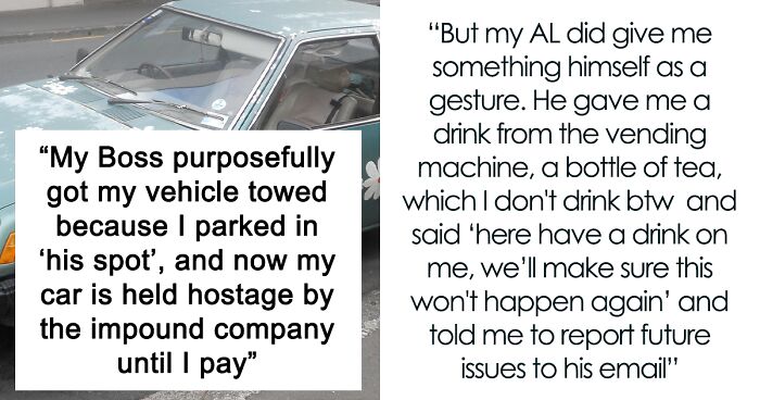 Entitled Boss Gets Placed On Leave After Wrongfully Towing Employee's Car For Parking In 'His Spot'