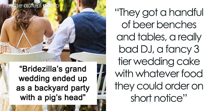 Bridezilla’s Dream Castle Wedding Falls Apart Because Of Her Attitude, She Ends Up Having A Backyard Party With A Pig’s Head