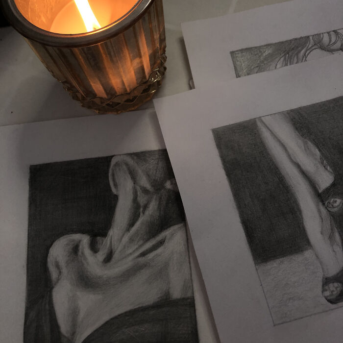 I Drew 6 Images In Pencil That Depict Feminine Beauty