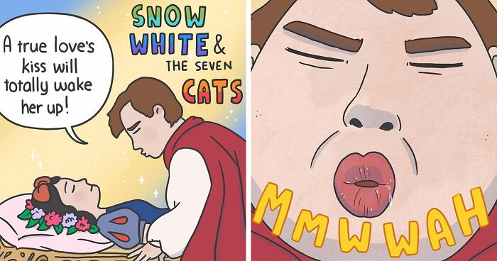 This Artist Captures The Charm Of Life With Two Rescue Cats In 44 New Wholesome Comics