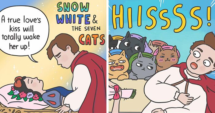 Heartwarming Comics About Two Furry Feline Friends And Their Human By Artist Susie Yi (44 New Pics)