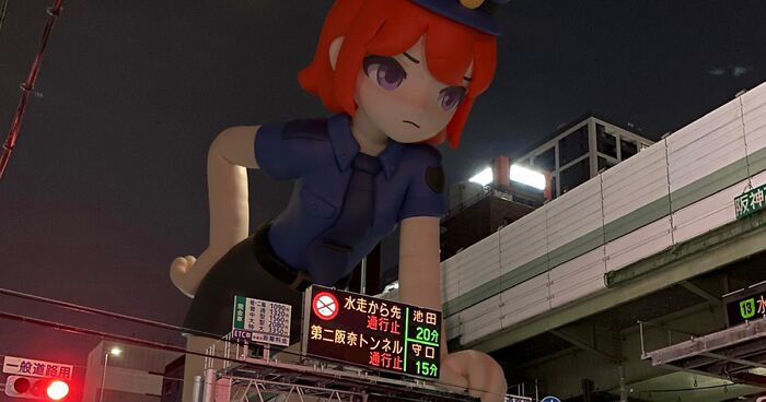 21 Giant Inflatable Female Anime Characters Digitally Placed In The City By This Japanese Artist Look Incredibly Realistic