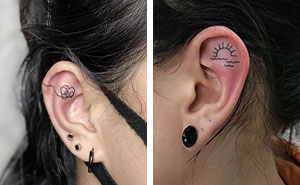 115 Ear Tattoo Ideas To Give You A Unique Look