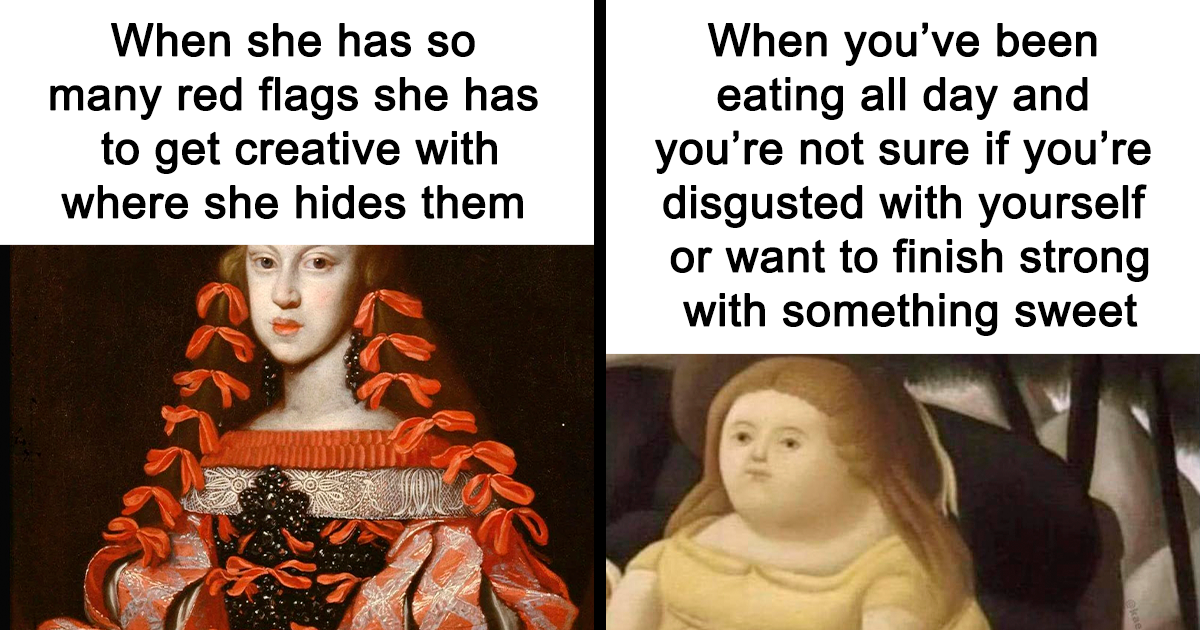 People Adapt Classical Paintings To Modern Problems, Here Are 83 Hilarious Memes Created As A Result