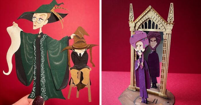 In Honor Of The 20th Anniversary Of The Harry Potter Films, I Made A Series Of Paper Art Creations (27 Pics)