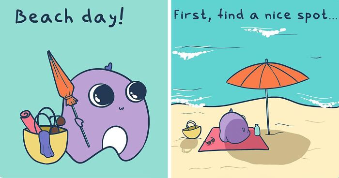 I Create Wholesome Comics Featuring Everyday Situations About A Cute Creature Called 