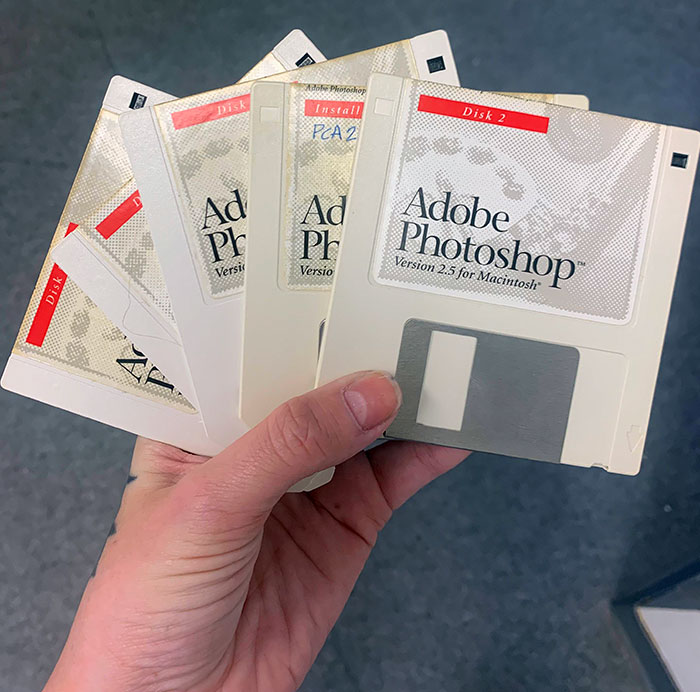 These Photoshop Floppy Discs I Found At Work