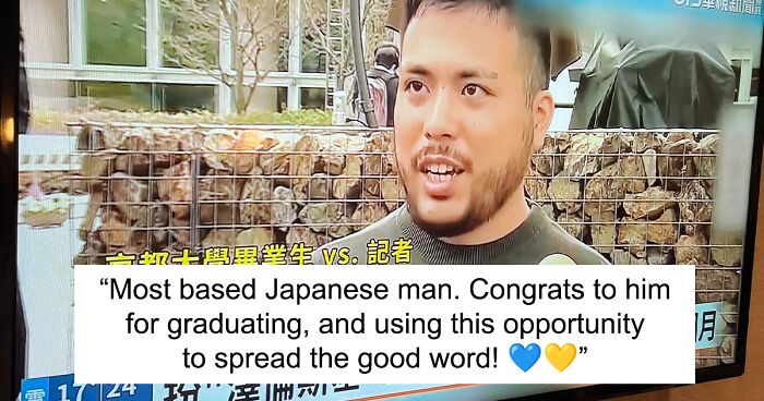 Kyoto University Graduates Traditionally Put On Bizarre Outfits For The Ceremony, And This Student Attempts To Cosplay President Zelensky