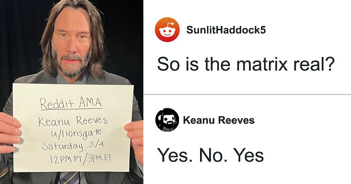 Keanu Reeves Answers 31 “Ask Me Anything” Questions After Surprise Appearance Online, And It May Just Be The Positivity Boost You Need