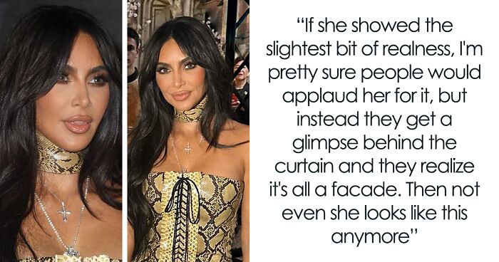 Netizens Are Comparing Kim Kardashian’s Instagram Posts With What Other People Posted Of Her And Pointing Out How Different Her Face Looks