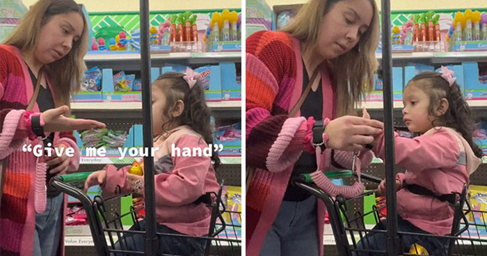 Woman Shares The Important Reasons Why She Keeps Her Daughter On A Leash In Supermarkets