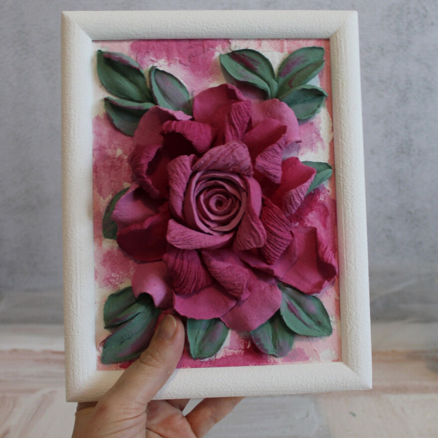 My 20 Floral 3D Paintings From Decorative Plaster