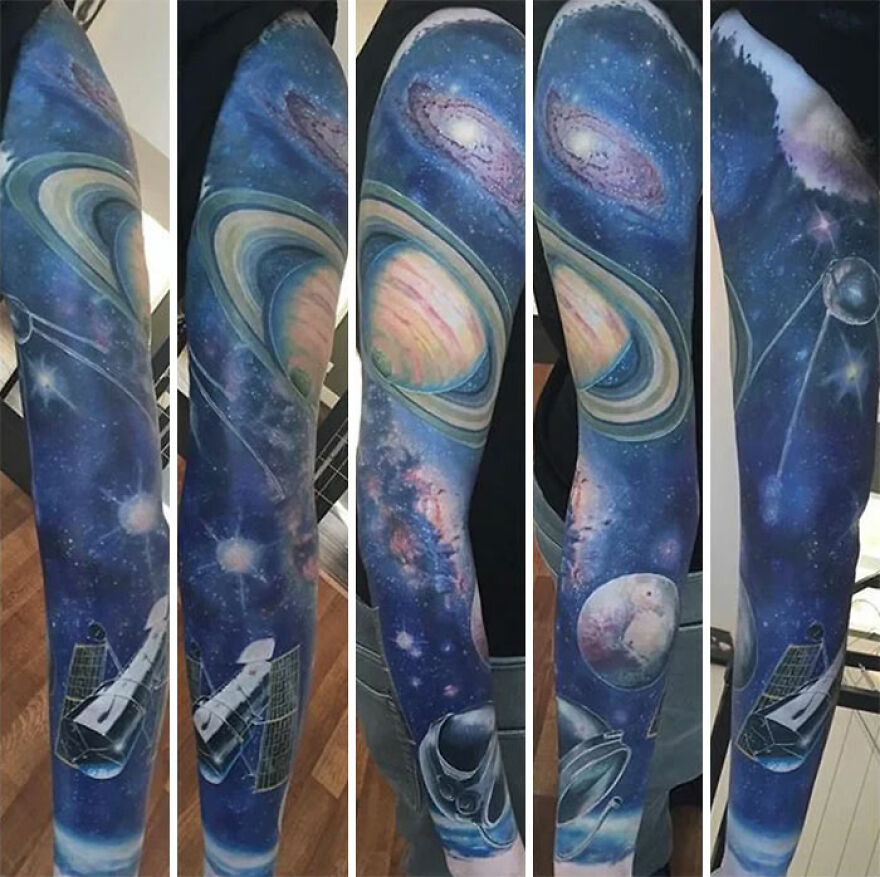 outer space tattoo sleeve