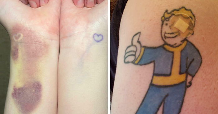 69 Times People Captured Their Tattoos Perfectly Aligning With Their Current Situations