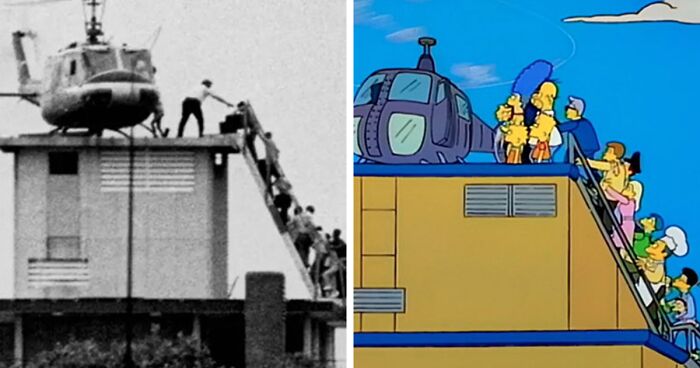 This Fan Of The Simpsons Discovered 17 Historic Images Recreated By The Cartoon