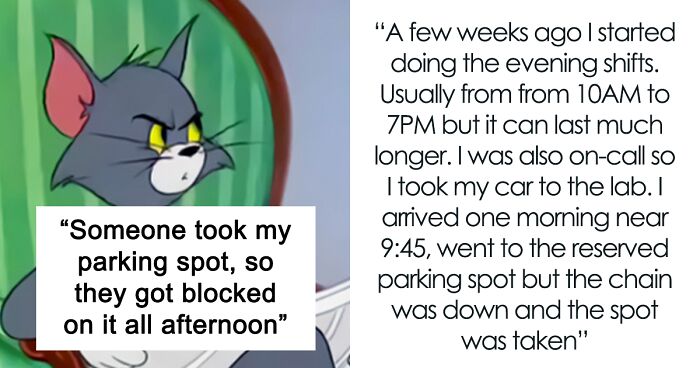 Netizens Praise Employee For Blocking Their Own Parking Spot Taken By A Woman Who Was “In A Hurry” And Said She “Won’t Be Long”