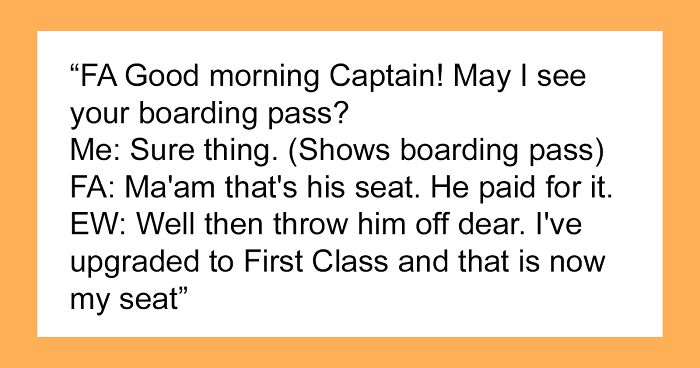 Entitled Traveler Gets Left Behind After Trying To Boot Out A Commuting Pilot From His Seat