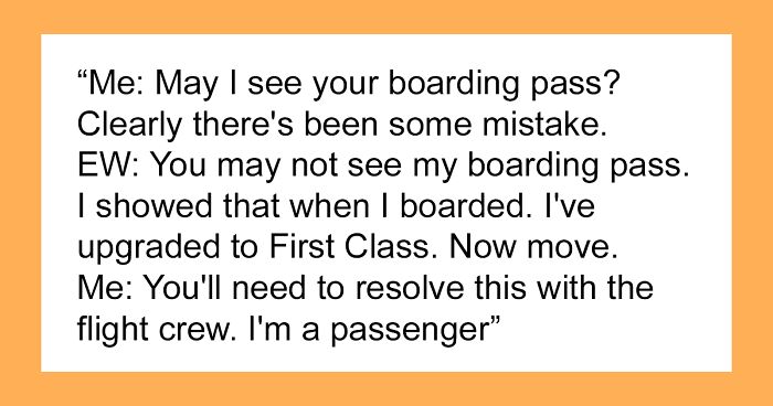 “I've Upgraded To First Class”: Woman Demands Passenger Who Paid For His Seat Move, Captain Decides To Lure Her Out Of The Plane And Leave Her Behind