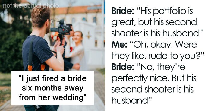 Bride Refuses To Hire Gay Photographers As It’s “Not Appropriate For A Family Event,” Is Left With No Wedding Planner 6 Months Before The Ceremony