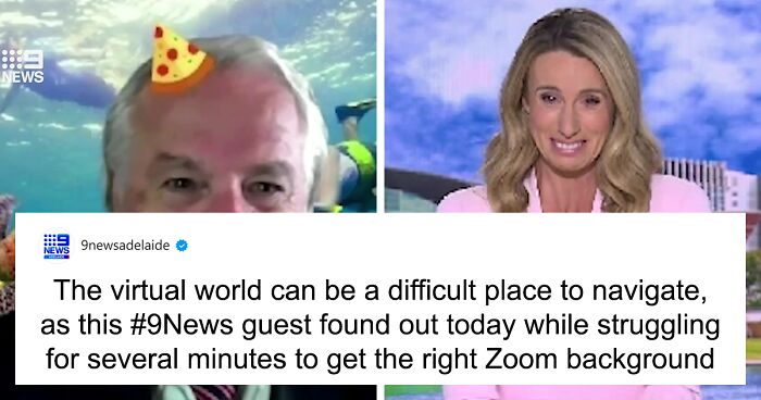 People Are Cracking Up At This Cute Interview Guest Accidentally Changing His Background And Filter From Goofy To Goofier