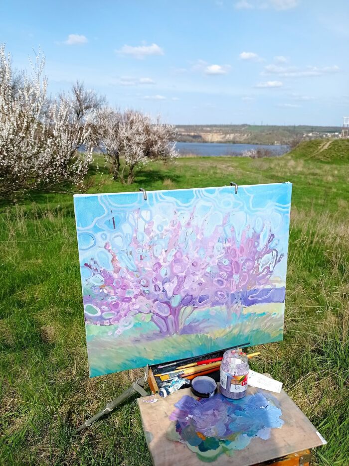 We Decided To Paint Outside For The First Time This Spring In A Front-Line Town In Ukraine