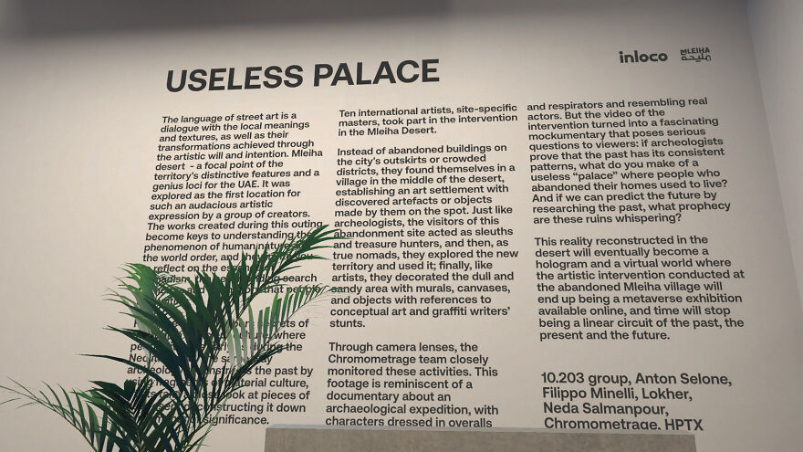 The Inloco Gallery Presents “Useless Palace” — A Metaverse Exhibition Based On An Art Intervention In The Mleiha Desert