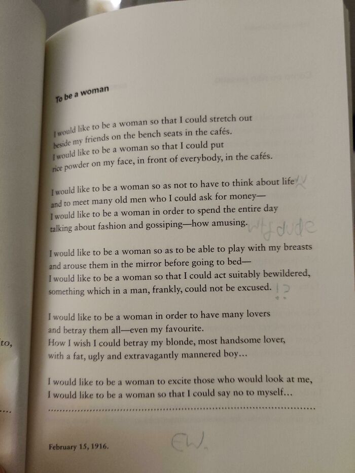 Poet Fundamentally Misunderstands Women