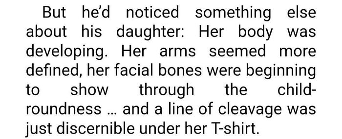 This Is The Main Character Mitchell Talking About His Nine Year Old Daughter. I'm Concerned. (Me And Mrs. Jones By Linda Cajio)