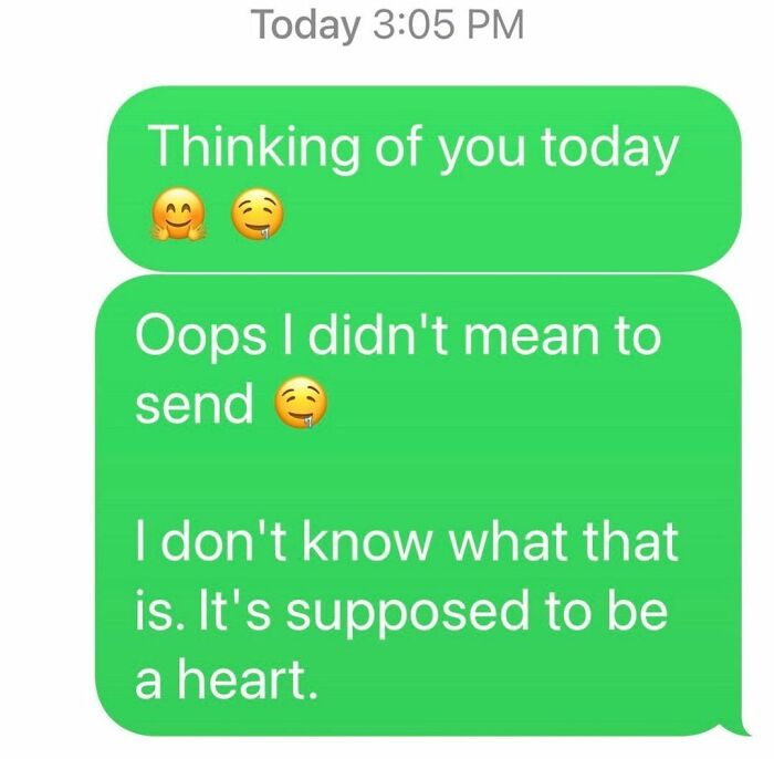 a text message with accidentally send wrong emoji 