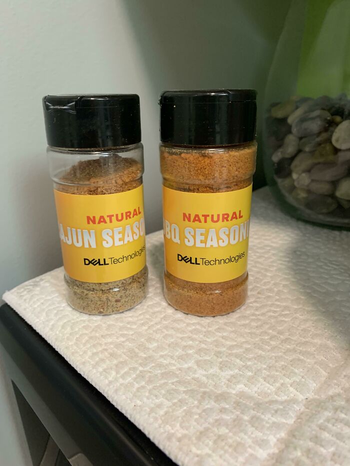 My Office Breakroom Has Dell Branded Seasoning