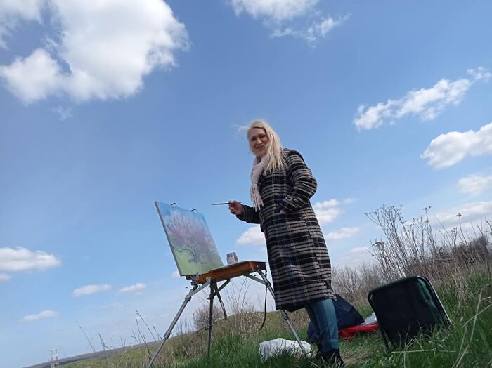 We Decided To Paint Outside For The First Time This Spring In A Front-Line Town In Ukraine