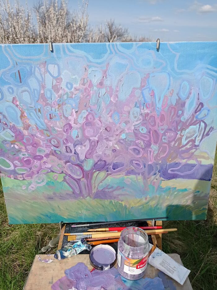 We Decided To Paint Outside For The First Time This Spring In A Front-Line Town In Ukraine