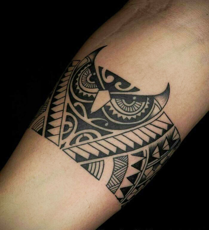 Owl Maori Armband Tattoo