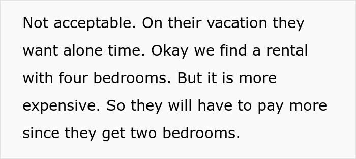 “[Am I The Jerk] For Changing My Mind About Splitting The Cost Of Our Group Vacation Equally?”