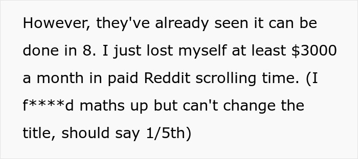 Person Tells How They Messed Up At Work By Doing The Job 5 Times Faster Than The Previous Employee