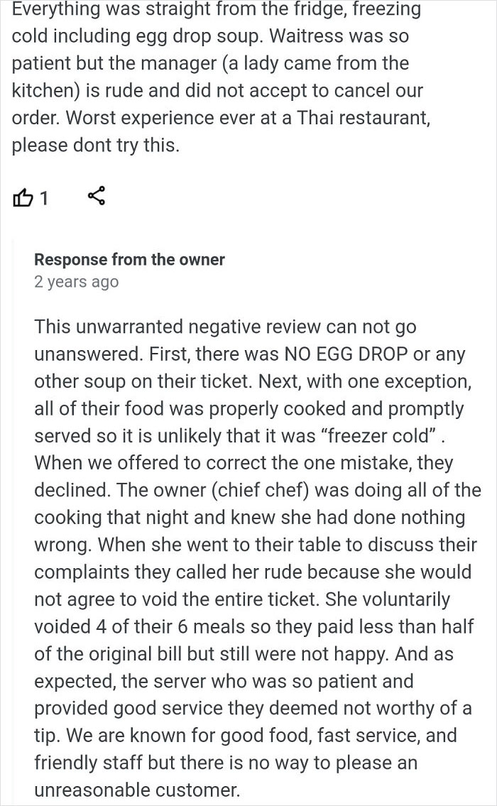 Restaurant Owner Smacks Down Bs Review