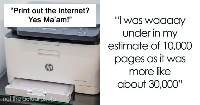 Employee Spends 4 Days Working With 5 Printers To Print Out Websites As Malicious Compliance To Boss's Request