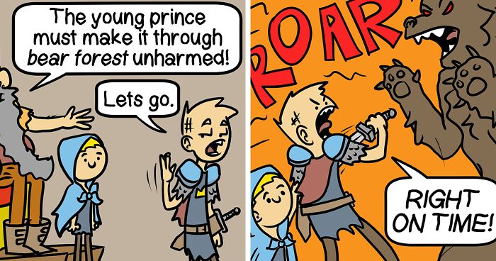 I Create Funny Stories With A Twist And Put Them Into My Heroic Webcomic (28 Pics)