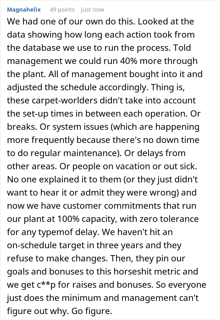 “Time Study” Consultant Blasted Online By Upset Employee, Claiming They’ve Ruined Efficiency At Their Workplace