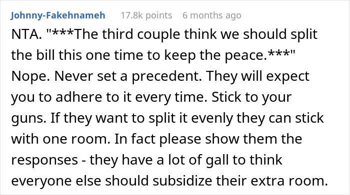 “[Am I The Jerk] For Changing My Mind About Splitting The Cost Of Our Group Vacation Equally?”