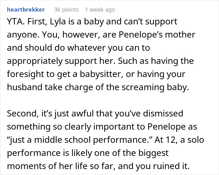 “This Has Caused Drama I Was Not Expecting”: Mom Misses Daughter’s School Performance Because Of Baby, Doesn’t Get Why She’s A Jerk